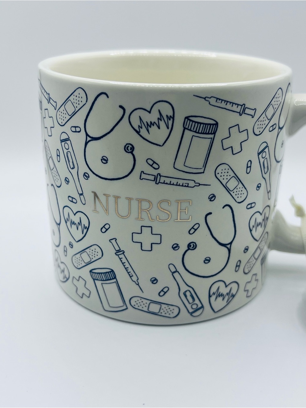 Nurse Coffee Mug - Nurse Drawings Symbols Medical Bandages Shots Heart Mug Gift